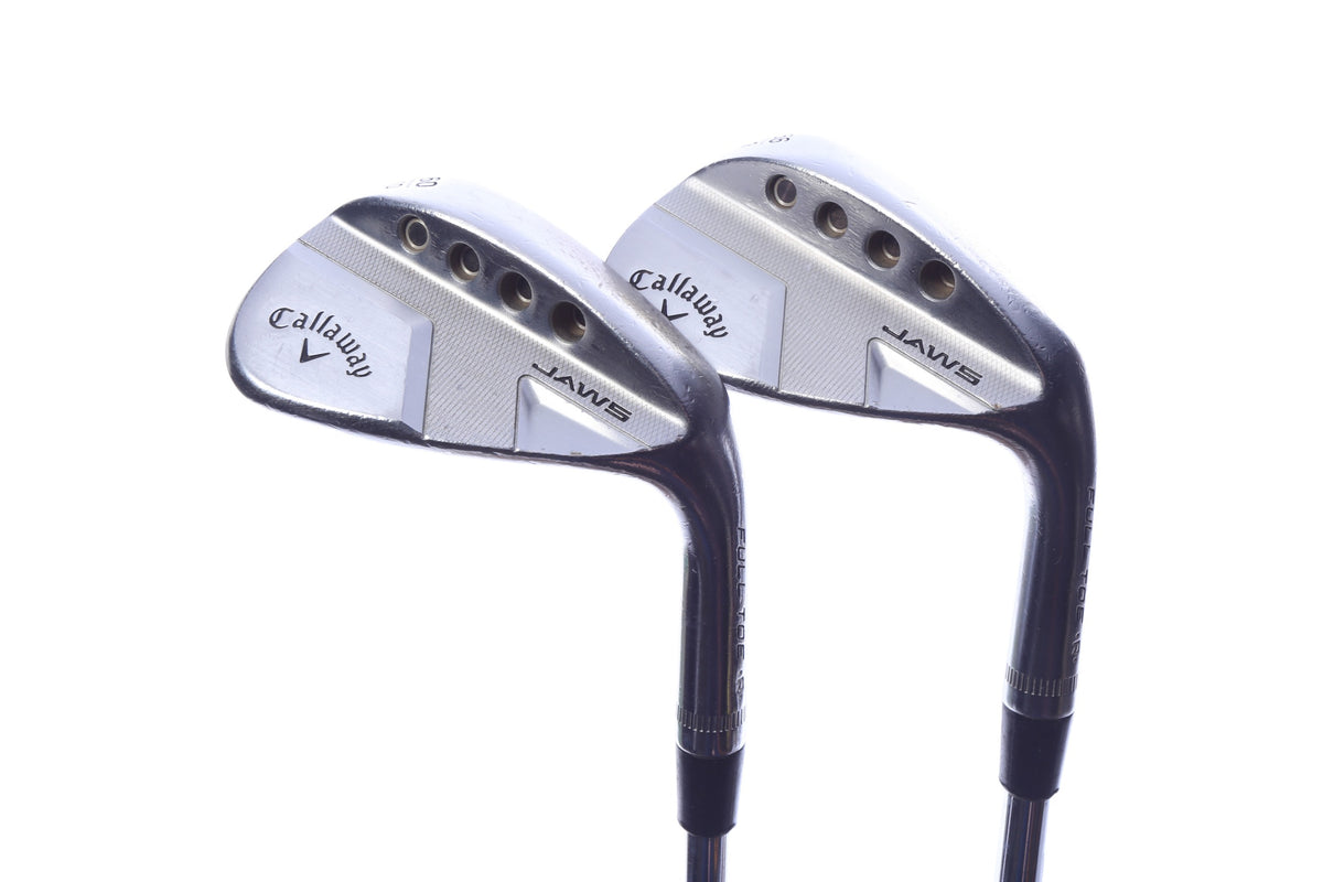Used Callaway JAWS Full Toe Chrome Wedge Set - Right-Handed - 56*, 60* - Wedge Flex