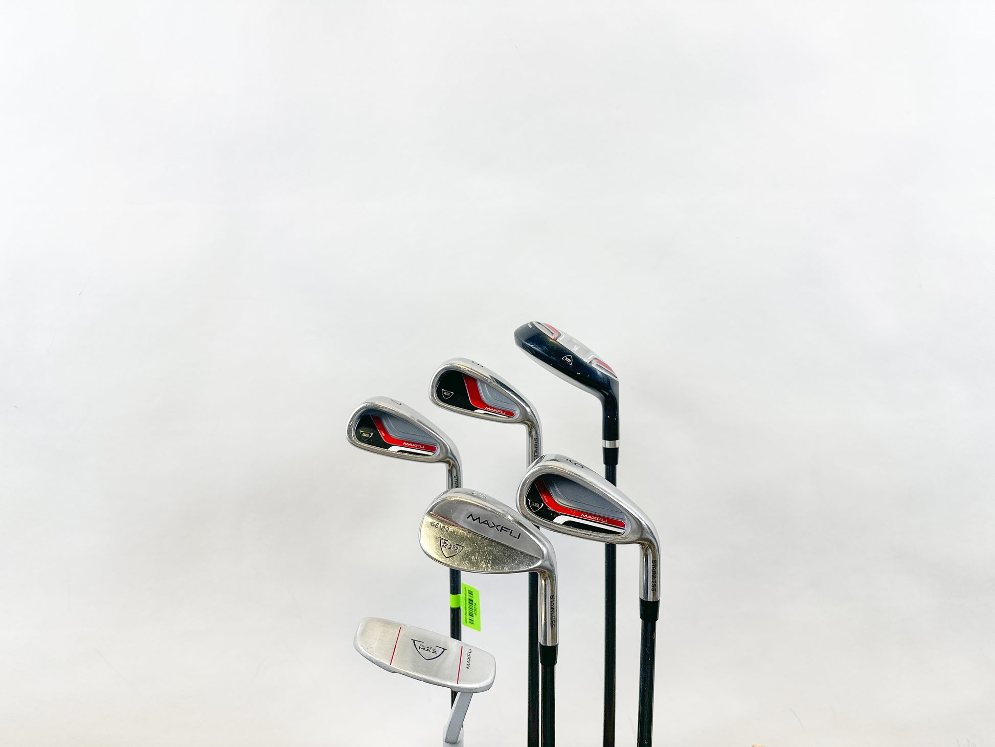 Used MaxFli Black Max Complete Set - Right-Handed - 5, 7, 9, SW, HY, Putter - Youth Flex-Next Round