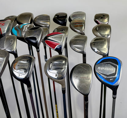 Wholesale Lot of 24 Golf Clubs - Drivers and Fairway Woods Assorted-Next Round
