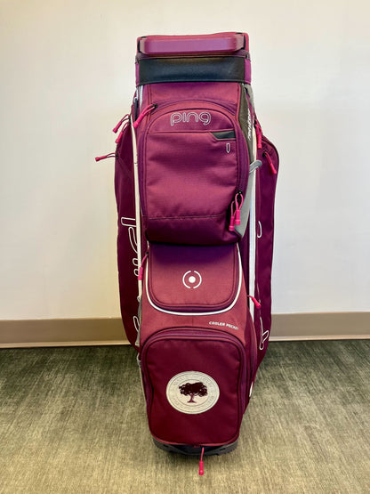 Ping Traverse Golf Cart Bag Purple 14 Dividers/9 pockets w/ Strap and Rain Cover-Next Round