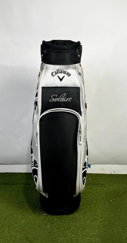 Callaway Solaire Staff Bag - 9 Dividers 5 Pockets- Black and White-Next Round