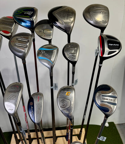 Wholesale Lot of 24 Drivers, Fairway Woods, and Hybrids. Assorted Brands.-Next Round