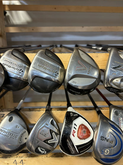 Wholesale Lot of 20 Golf Clubs - TaylorMade Fairway Woods - Men's Flex-Next Round