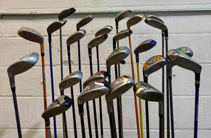 Wholesale Lot of 35 Golf Clubs - Assorted Hybrids - Youth Flexes