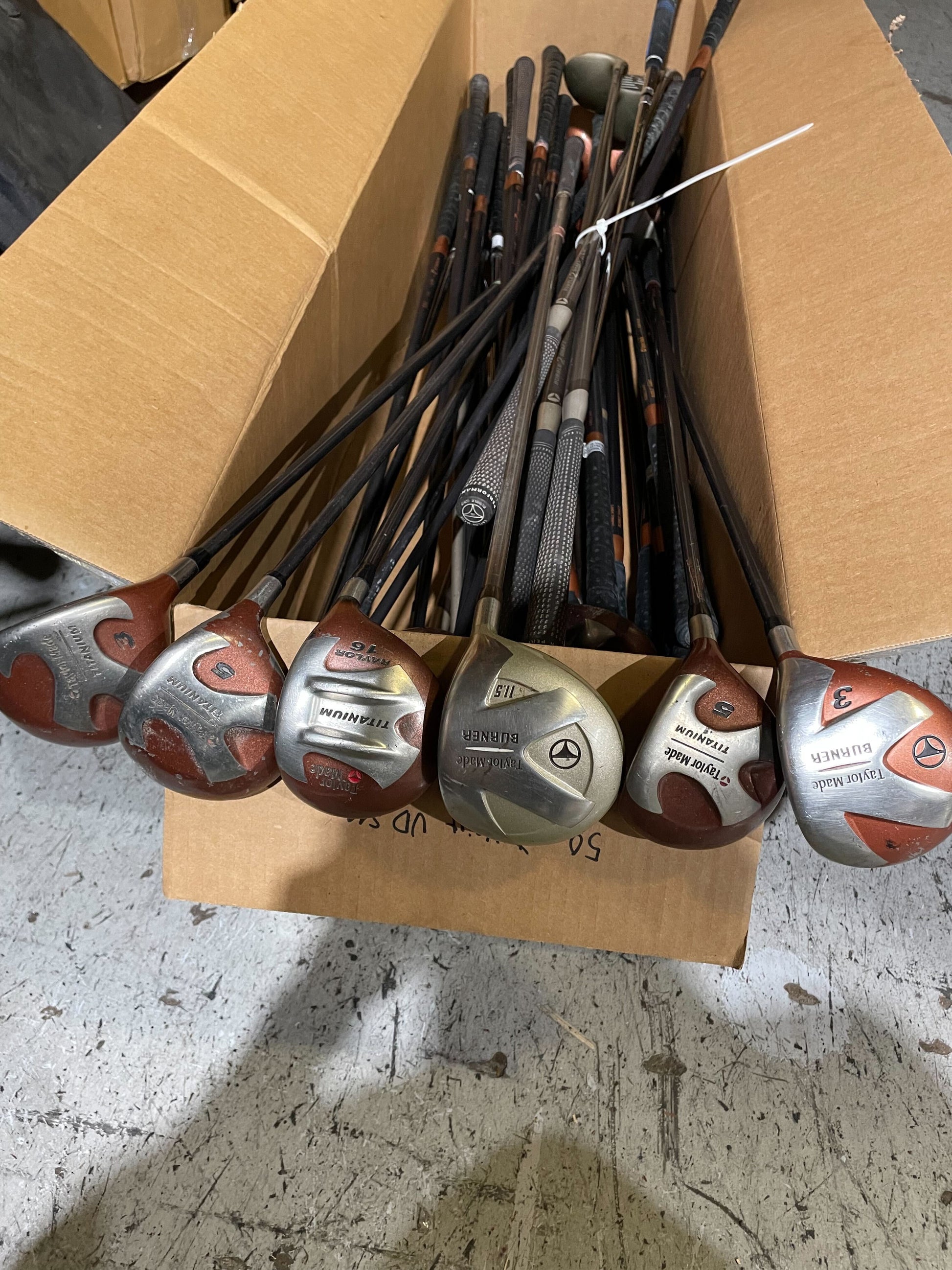 Wholesale Lot of 45 TaylorMade Ti Bubble, Burner 2 Fairway Woods-Next Round