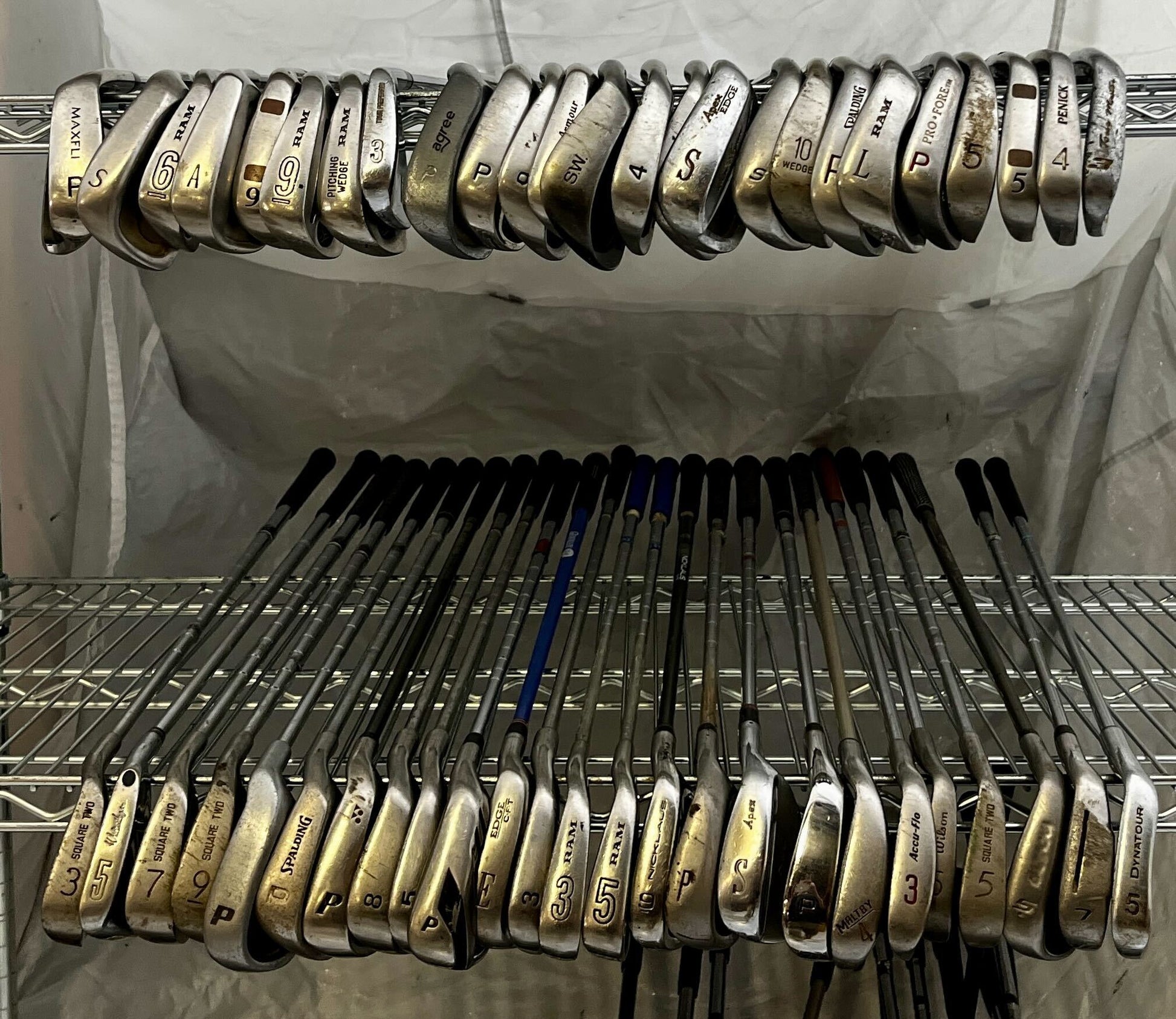 Wholesale Lot of 50 Golf Clubs - Assorted Irons and wedges-Next Round