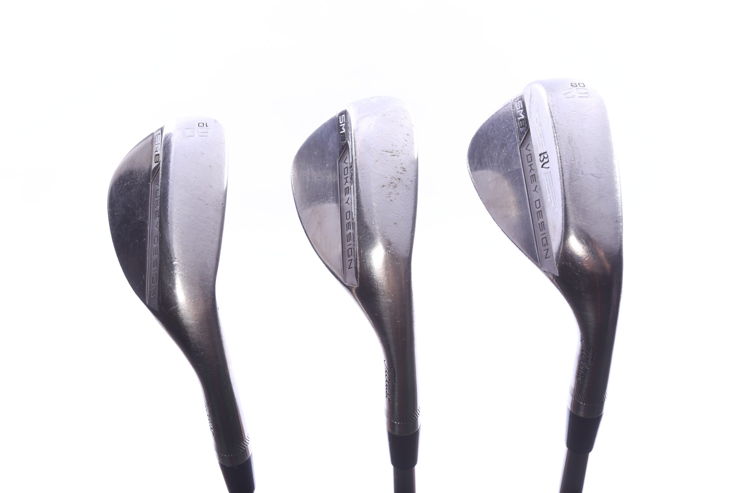 Used Titleist Vokey SM8 Brushed Steel Wedge Set - Right-Handed - 52*, 56*, 60* - Regular Flex-Next Round