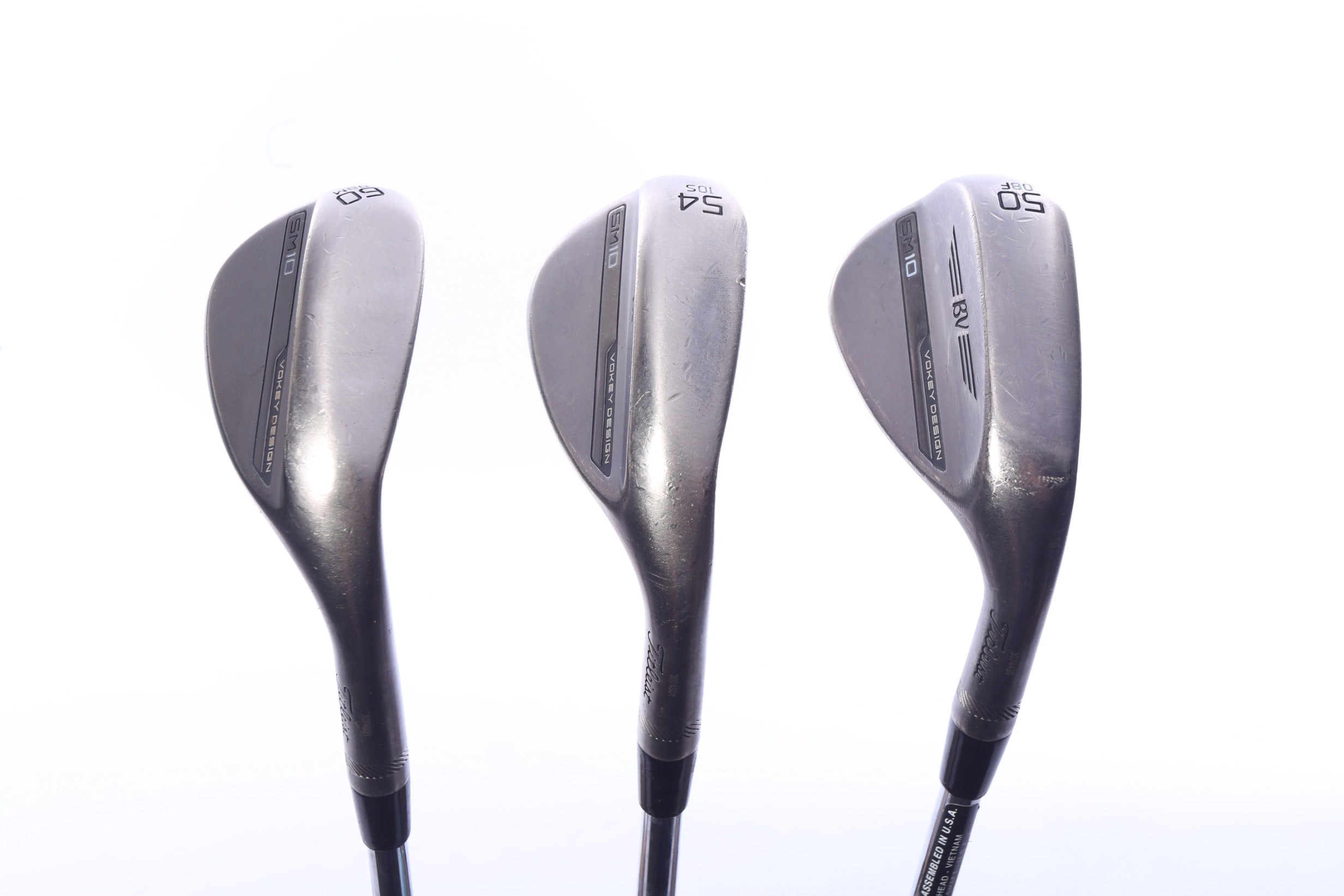 Used Titleist Vokey SM10 Nickel Wedge Set - Right-Handed - 50*, 54*, 60* - Stiff Flex