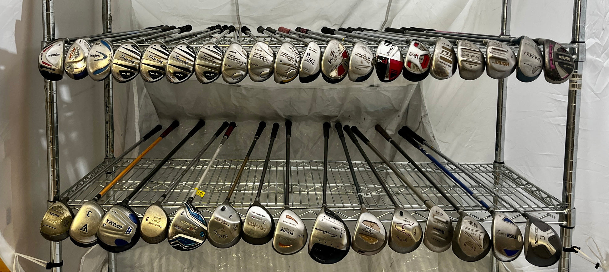 Wholesale Lot of 35 Golf Clubs - Left-Right-Handed - Fairway Woods and Hybrids-Next Round