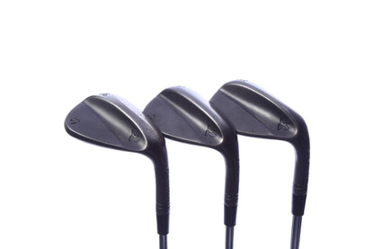 Used TaylorMade Milled Grind 3 Black Wedge Set - Right-Handed - 52*, 56*, 60* - Stiff Flex
