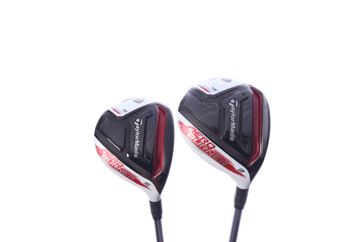 Used TaylorMade AeroBurner TP Wood Set - Right-Handed - 3W, 5W - Stiff Flex-Next Round