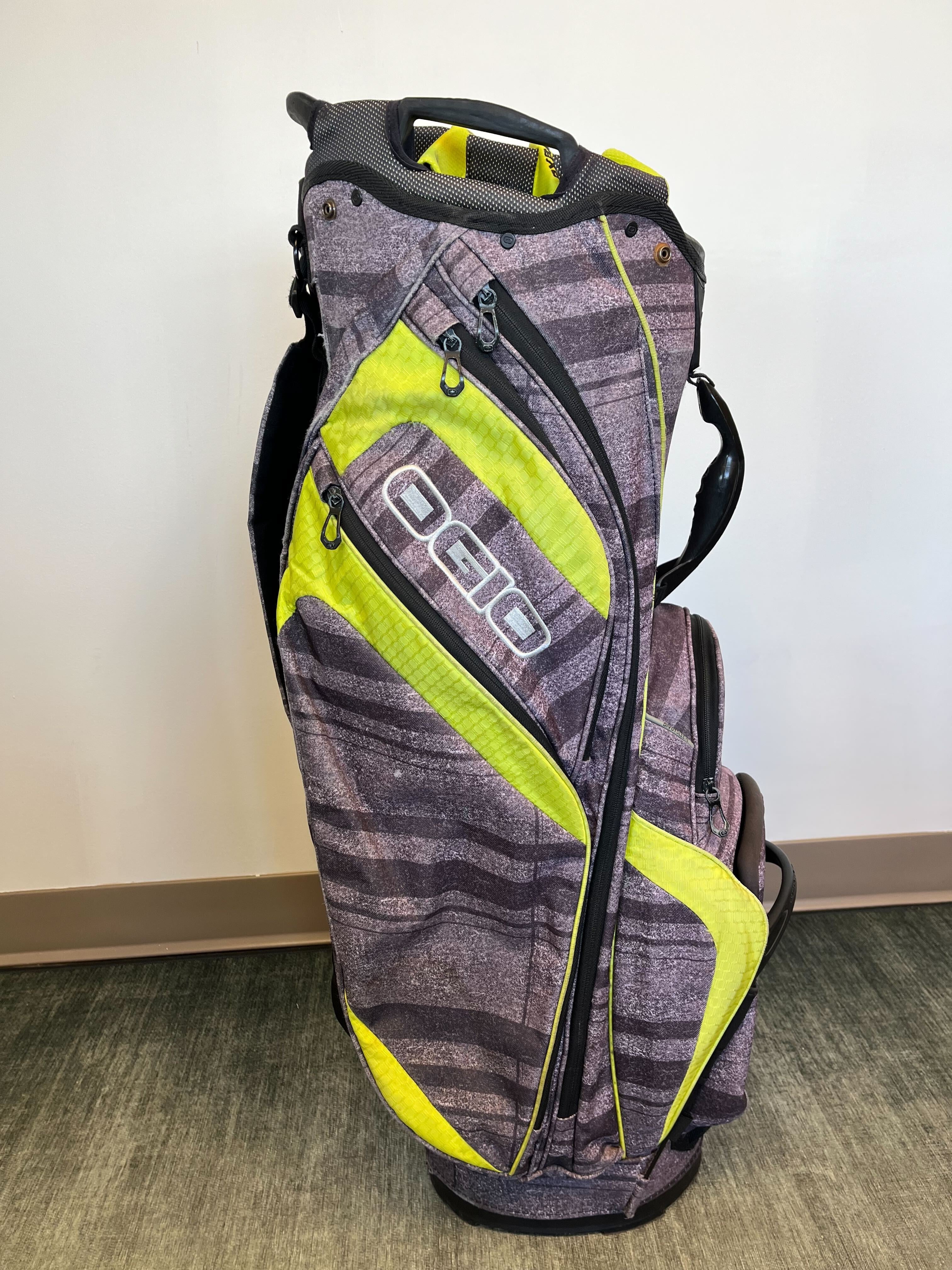 Ogio Machu Golf Cart Bag 14 Dividers/8 pockets w/ Strap and Rain Cover-Next Round