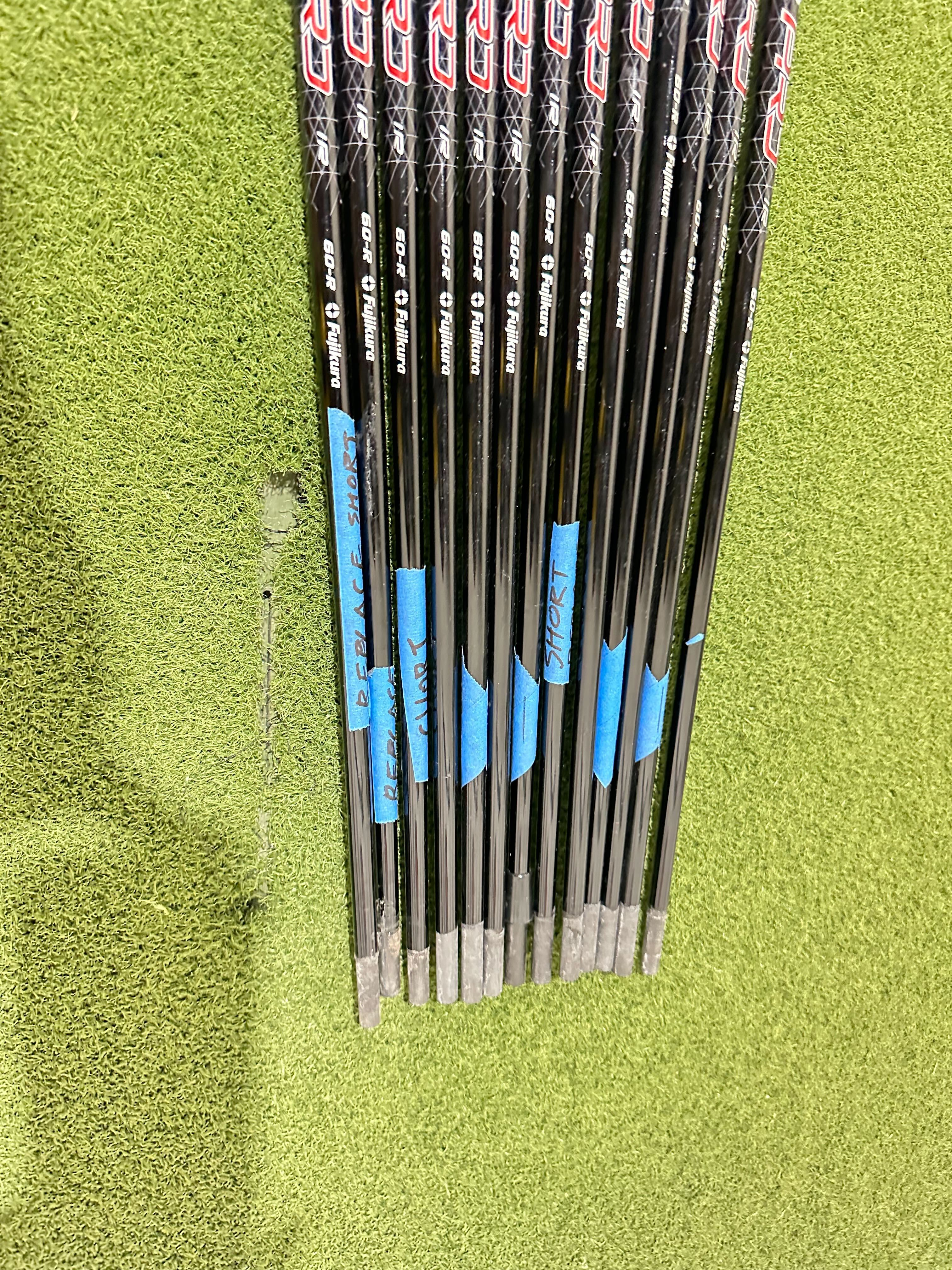 Lot of 13 Premium Golf Shafts - Various Lengths, Flexes, and Brands-Next Round