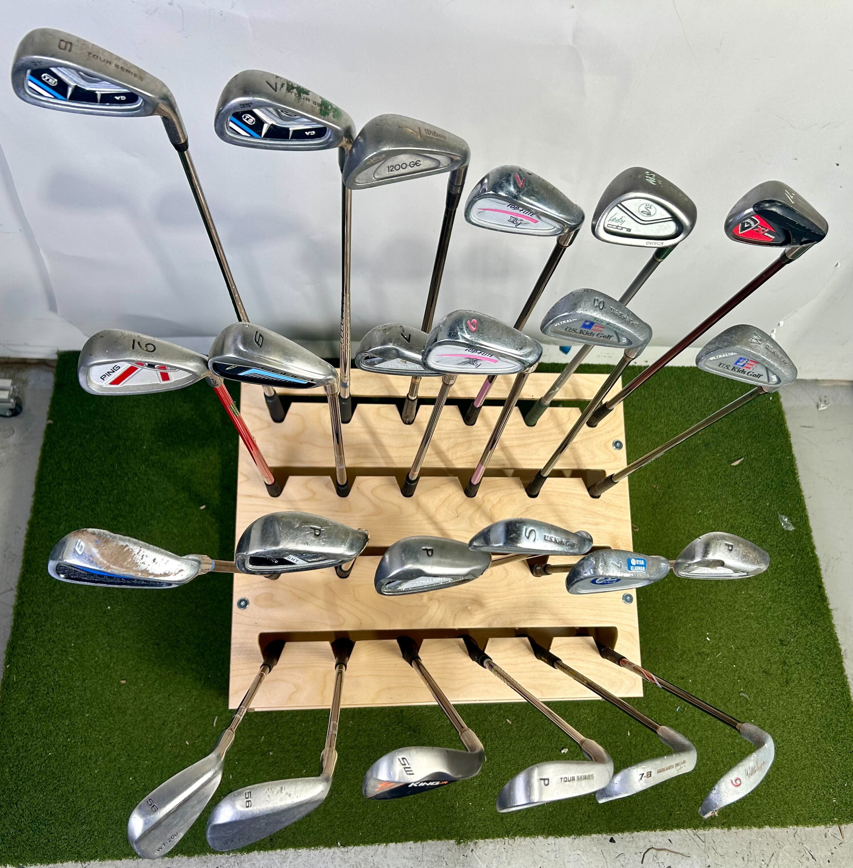 Wholesale lot of 24 Golf Clubs - Right Handed Kids Clubs- Cobra and U.S Kids-Next Round