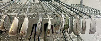 Wholesale Lot of 50 Golf Clubs - Left and Right-Handed Wilson Assorted Irons-Next Round