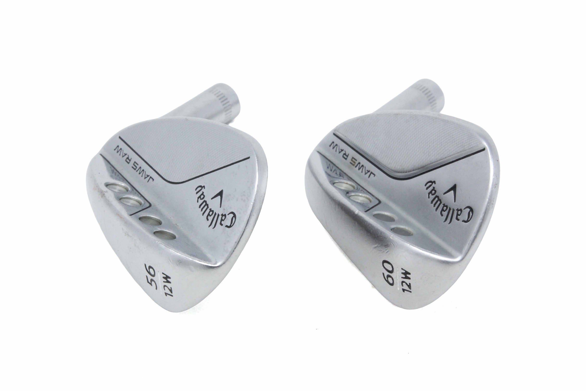 Used Callaway JAWS Raw Chrome Wedge Set - HEAD ONLY - Right-Handed - 56*, 60*