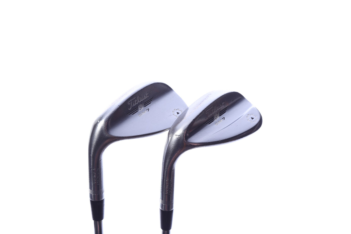 Used Titleist Vokey SM7 Tour Chrome Wedge Set - Left-Handed - 56*, 60* - Stiff Flex