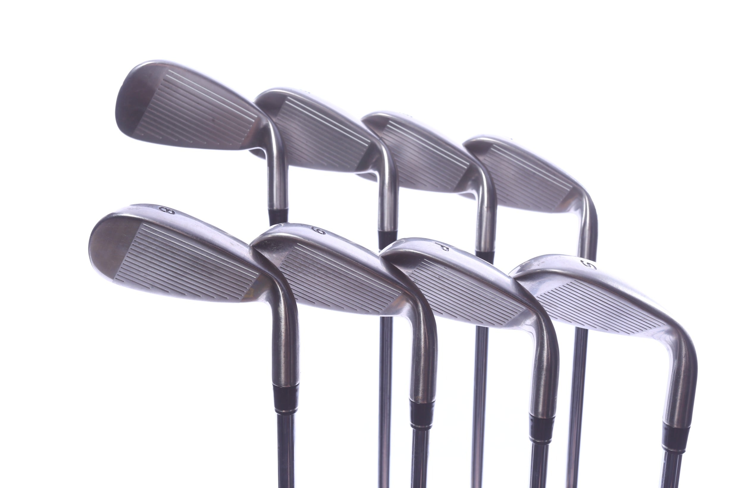 Used TaylorMade rac OS 2005 Iron Set - Left-Handed - 4-PW, SW - Regular Flex-Next Round