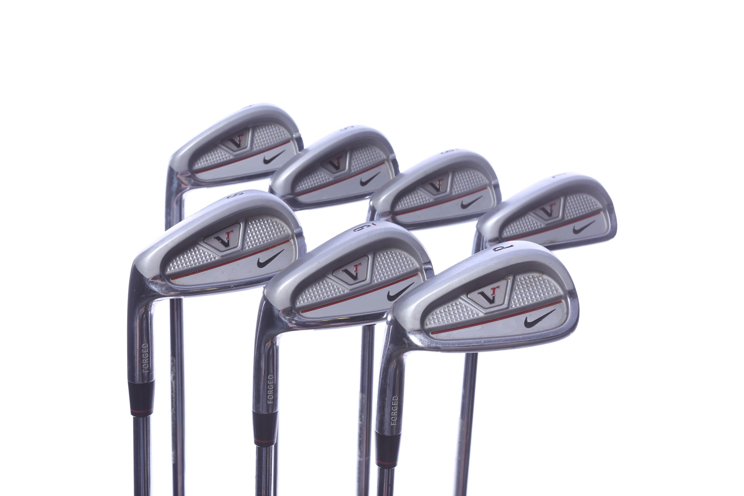 Used Nike Victory Red Forged Split Cavity Iron Set - Left-Handed - 4-PW - Stiff Flex