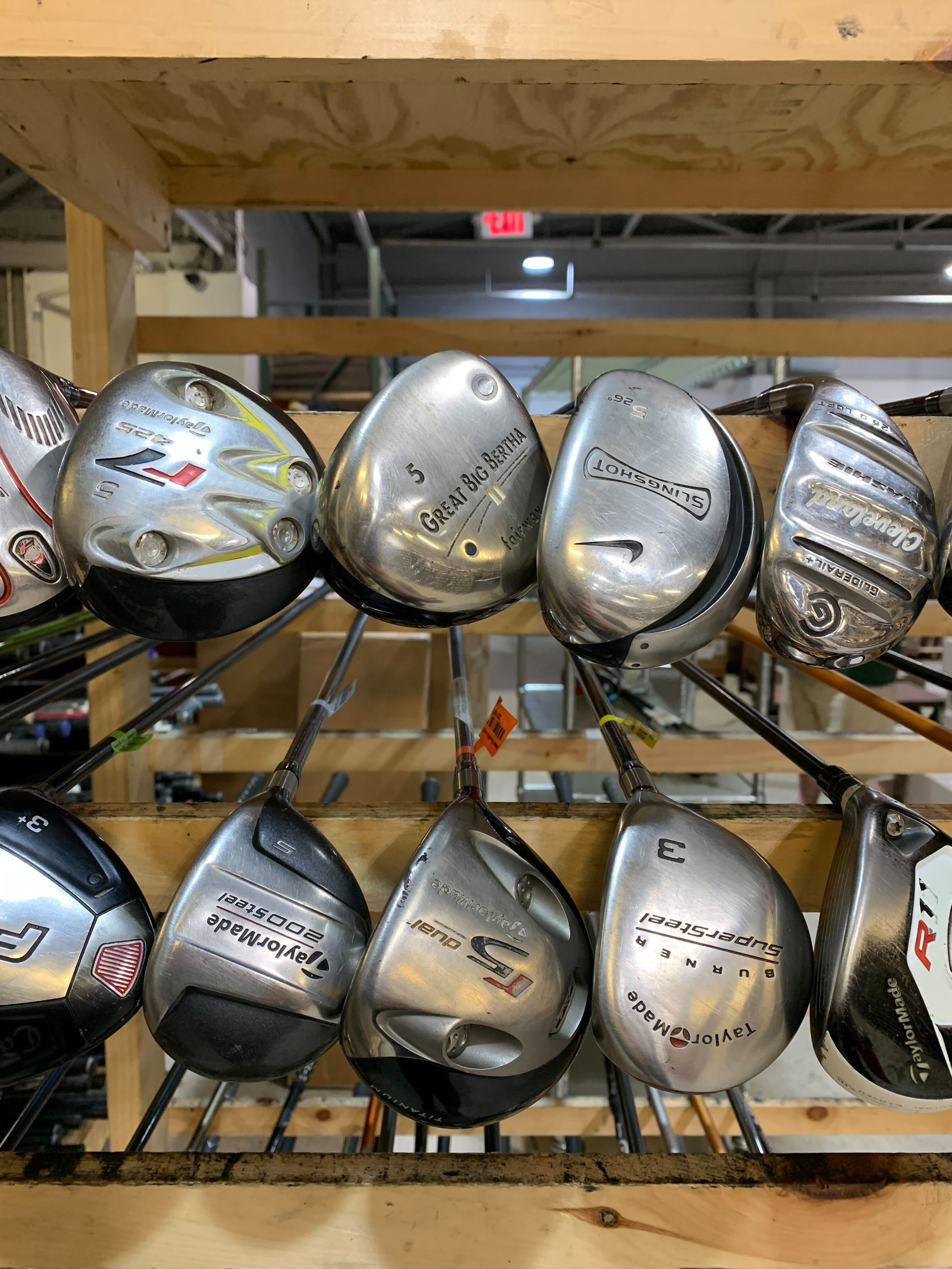 Wholesale Lot of 20 Golf Clubs - Fairway Woods & Hybrids - Men's Flex-Next Round