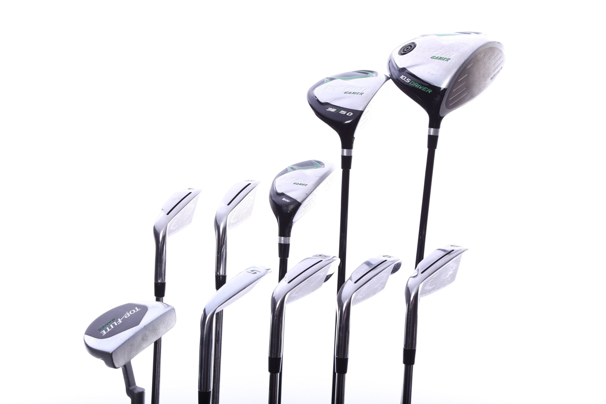 Used Top Flite Gamer X Complete Set - Right-Handed - 1W, 3W, 5H, 6-PW, SW, Putter - Not Specified Flex-Next Round