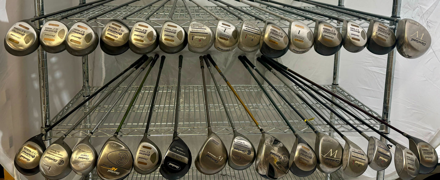 Wholesale Lot of 30 Golf Clubs - Cleveland Drivers - Launcers, Quadpro and Vas-Next Round