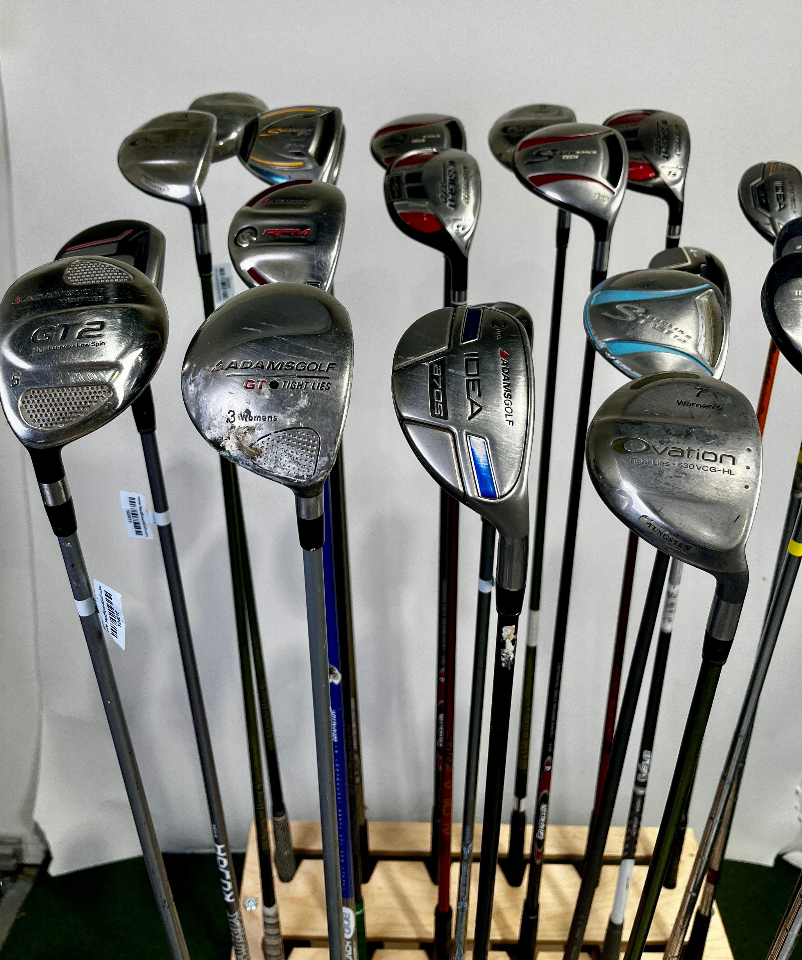 Wholesale Lot of 24 Adams Hybrids and Fairway Woods.-Next Round