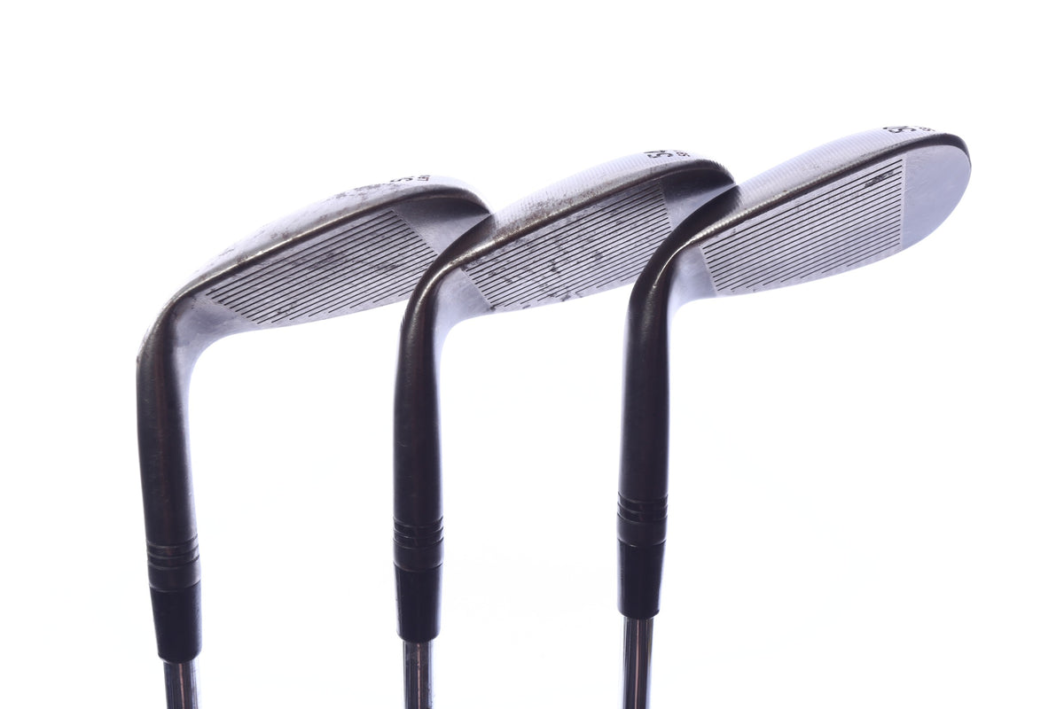 Used TaylorMade Milled Grind 2 Black Wedge Set - Right-Handed - 50*, 54*, 58* - Stiff Flex