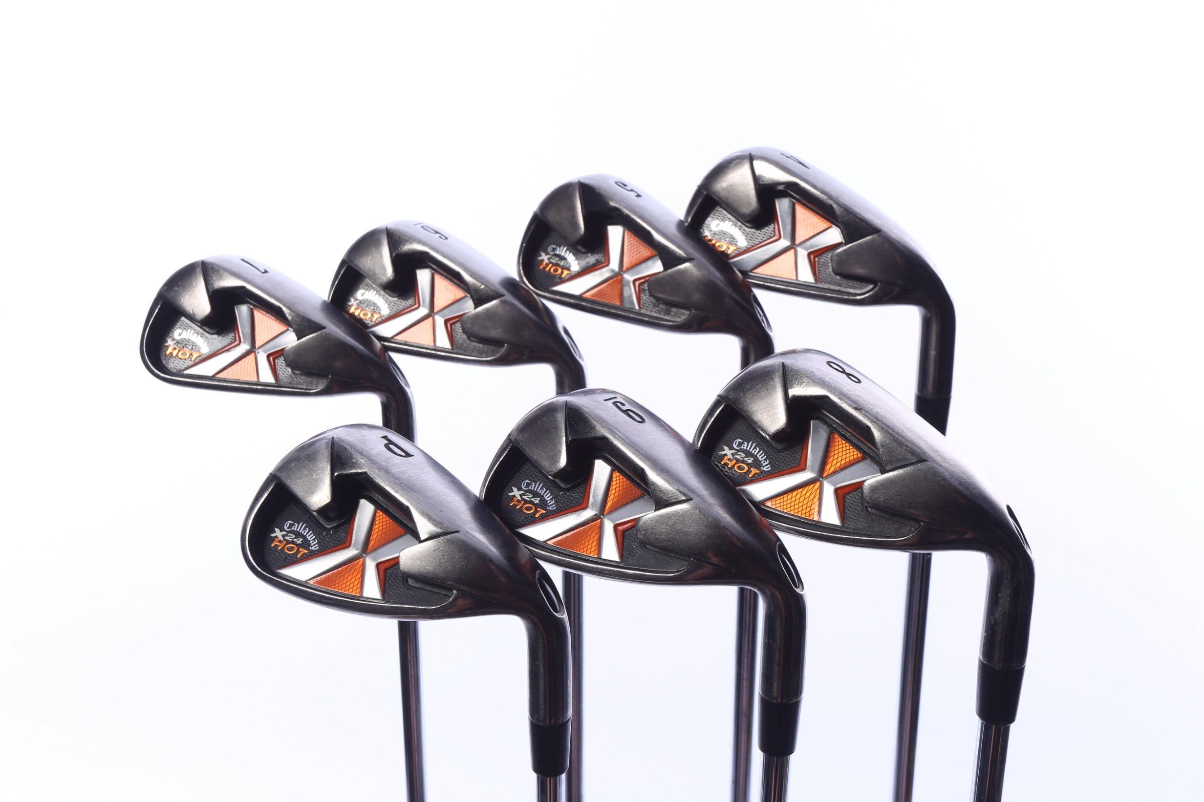 Used Callaway X-24 Hot Iron Set - Right-Handed - 4-PW - Uniflex Flex