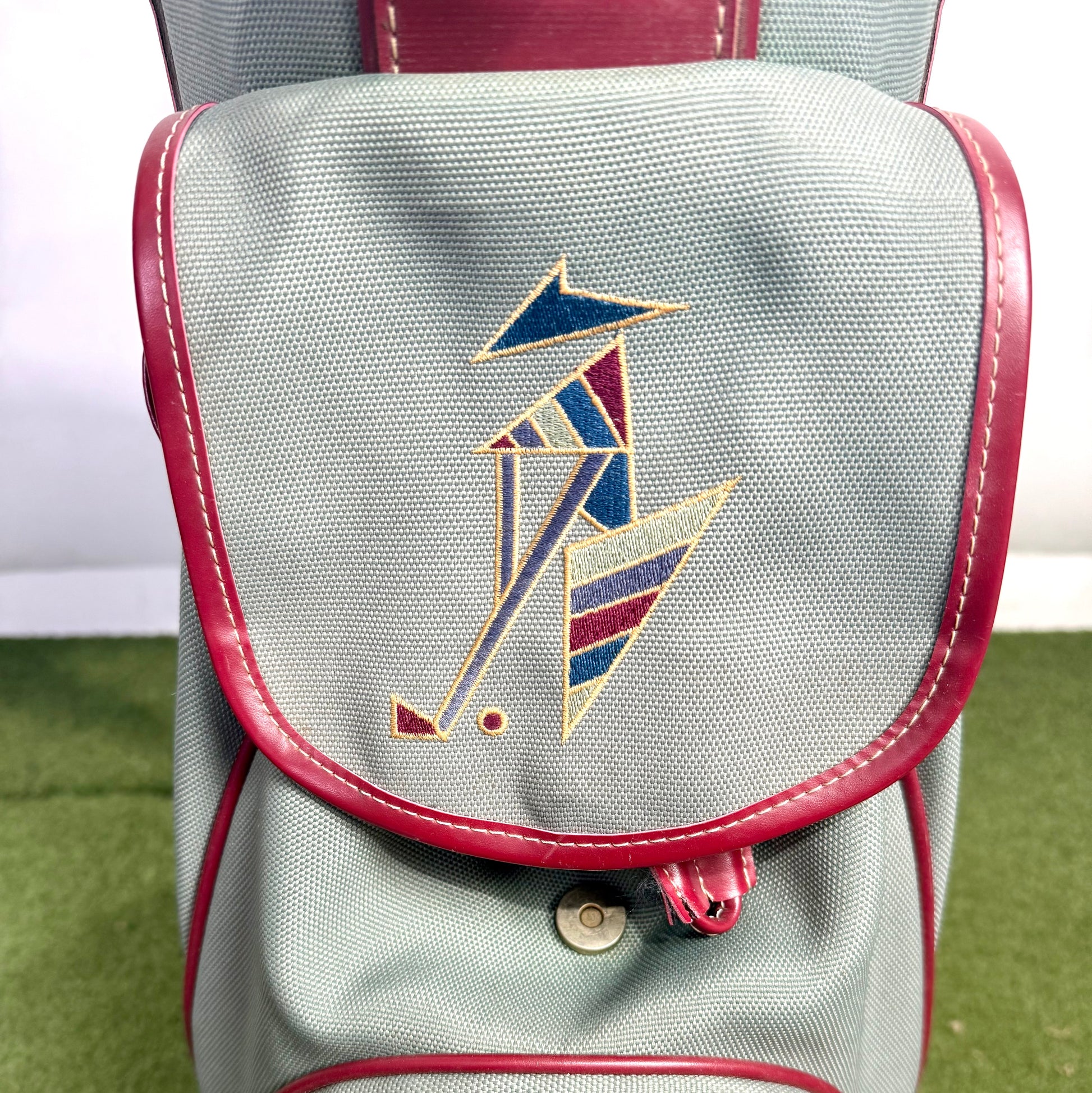 Maxfli Golf Bag - 5 pockets and 3 dividers. Green and Red.-Next Round