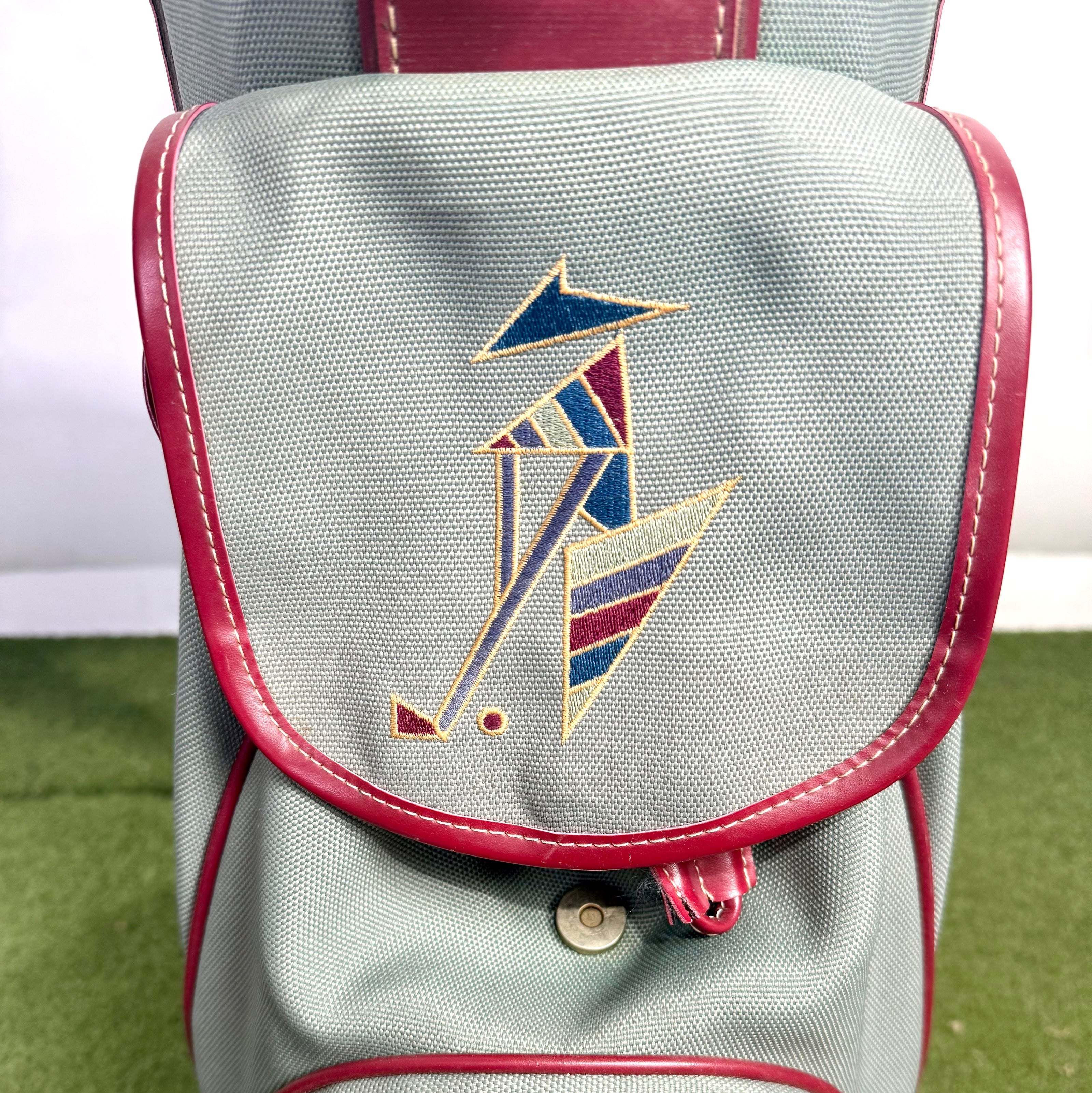 Maxfli Golf Bag - 5 pockets and 3 dividers. Green and Red.-Next Round