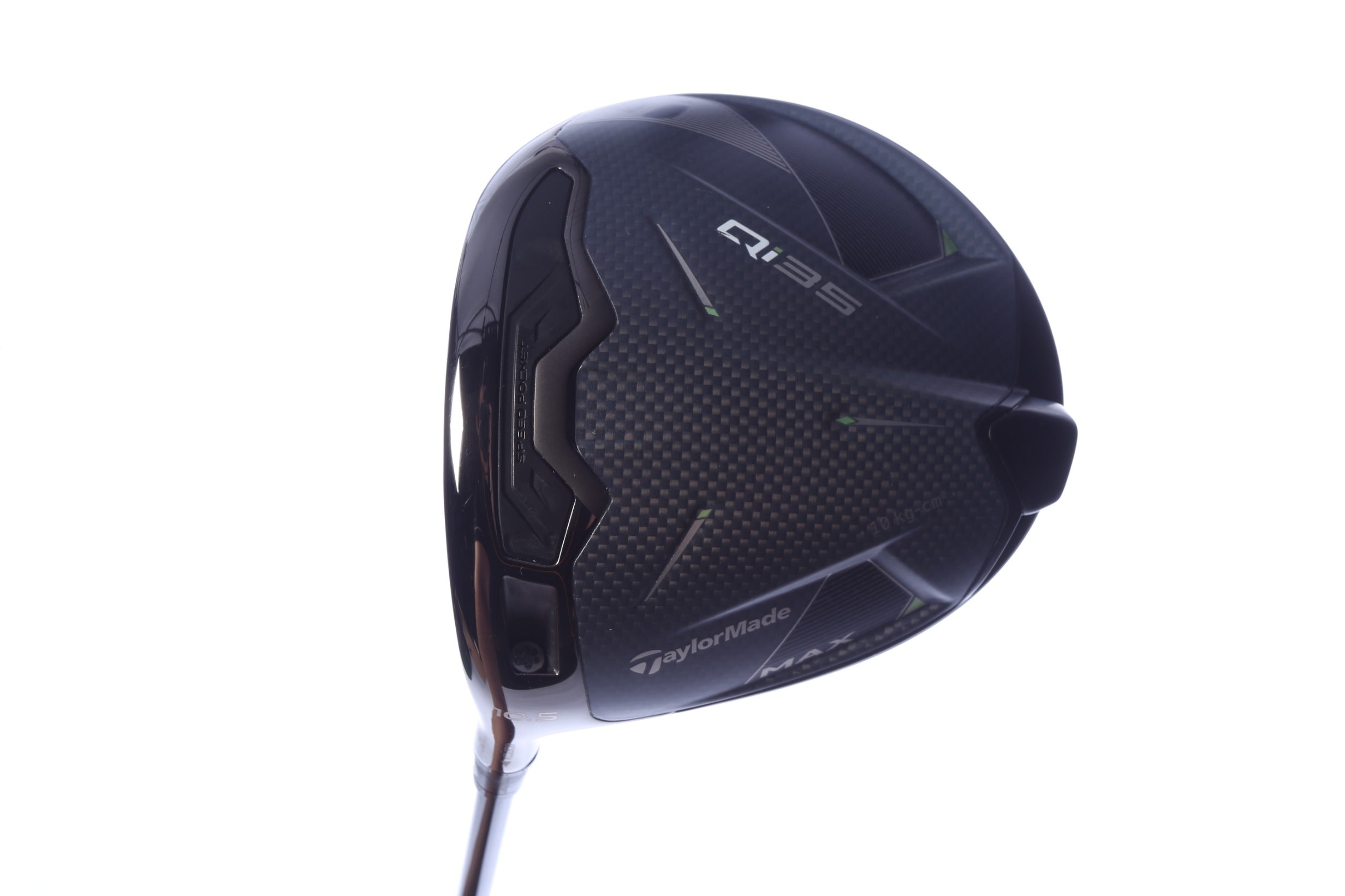 Used TaylorMade Qi35 MAX Driver - 10.5 Degrees - Stiff Flex Project X HZRDUS Smoke Red RDX - Left-Handed