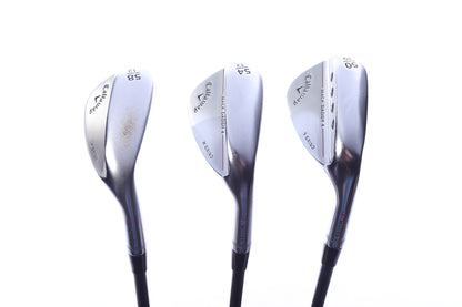 Used Callaway MD4 Chrome Wedge Set - Right-Handed - 50*, 54*, 58* - Stiff Flex
