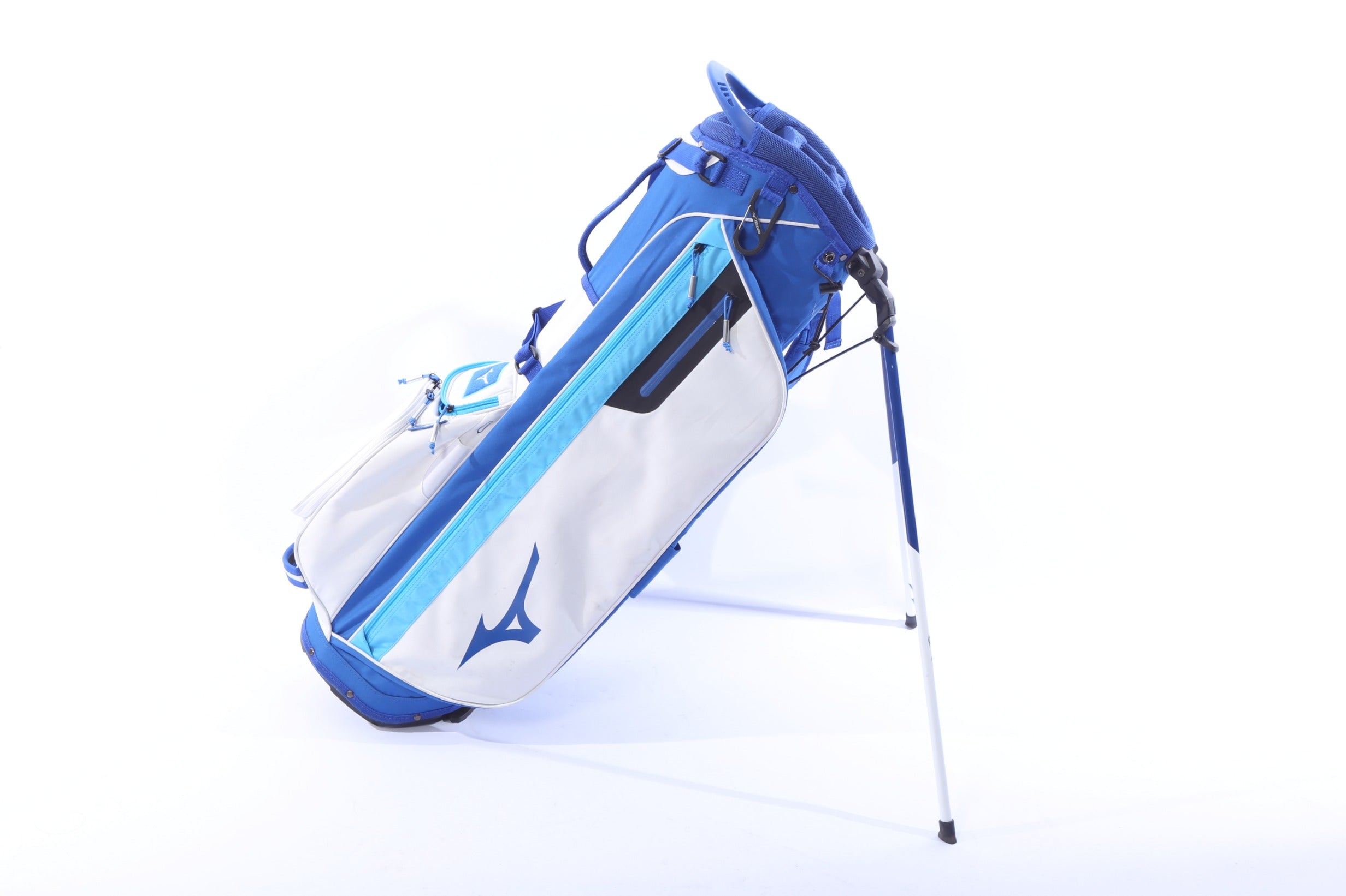 Used Mizuno 2022 BR-D3 Multicolor Stand Bag - 4-Way - 5 Pockets - Rain Cover Included-Next Round