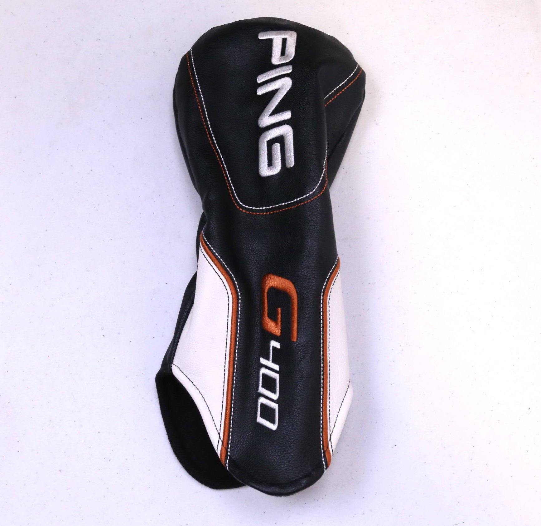 Ping G400 Driver Headcover Only Black Faux Leather Very Good Condition-Next Round