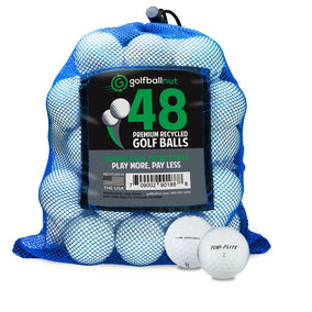 TopFlite White Bulk Mix Mint Used Recycled Golf Balls Mesh Bag Included