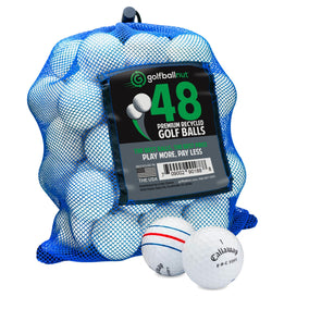 GolfBall Nut Used and Recycled For Callaway Chromesoft Triple Track Mint - 5A Quality (48 Golf Balls Mesh Bag Included)